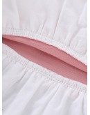 Baby Cartoon Print Embroidered Eyelet Ruffle Trim Dress