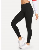 Pocket Detail Solid Skinny Leggings