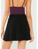 Elastic Waist Textured Skirt