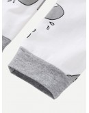 Baby Cartoon Print Top With Pants